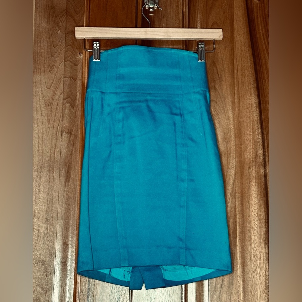 Vintage Novespazio - Noboru Yamafuji - High-Low Waist Turquoise Skirt EUC est XS